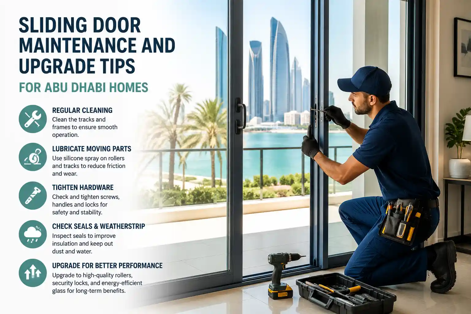 Sliding Door Maintenance and Upgrade Tips for Abu Dhabi Homes